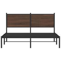 Bedframe zonder matras metaal bruin eikenkleurig 137x190 cm - thumbnail