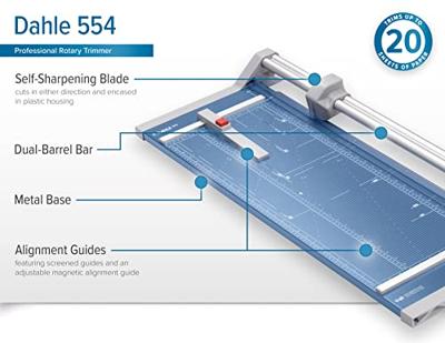 Dahle rolsnijmachine 554 voor ft A2, capaciteit: 20 vel