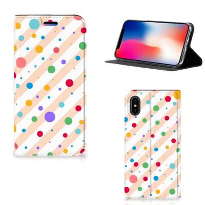 Apple iPhone X | Xs | Hoesje met Magneet | Dots Apple iPhone X | Xs | Hoesje met Magneet | Dots