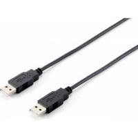 Equip USB-kabel A -> A St/3,00 m polybag, zwart - thumbnail
