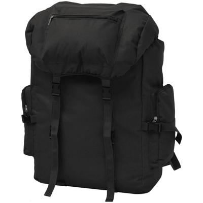 VidaXL Rugzak legerstijl 65 l zwart