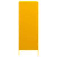 Hoge kast 68x39x103,5 cm staal mosterdgeel - thumbnail