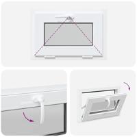 Kelderraam RISOR 60x40 cm 2 glas kiepbaar wit - thumbnail