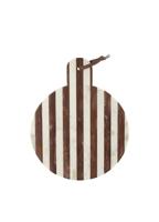 J-Line snijplank Rond Streep Marmer - steen - wit|bruin - thumbnail