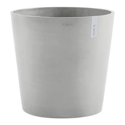 Ecopots Amsterdam kunststof bloempot Grijs/Wit - Ø 47 cm