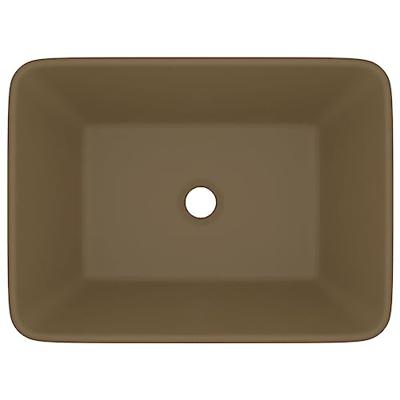 VidaXL Wastafel 41x30x12 cm keramiek matcrème