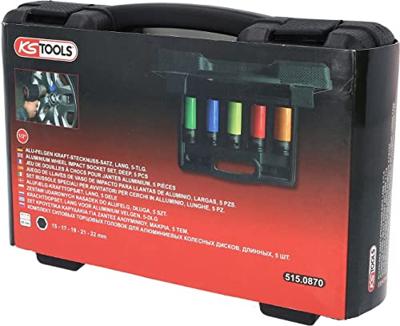 KS Tools 515.0870 1/2 aluminium velgen krachtsteekdop set robuust, 5-delig KS Tools 515.0870 1/2 aluminium velgen krachtsteekdop set robuust, 5-delig