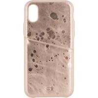 Senza Glam Leather Cover with Card Slot Apple iPhone X/Xs Metallic Rosé - thumbnail