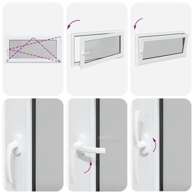 Kelderraam RISOR 120x60 cm draaikiep-draai DIN rechts antraciet