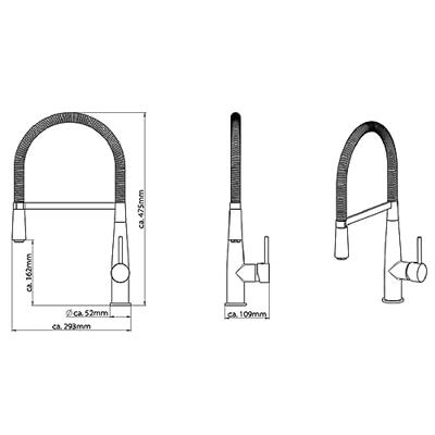 Schutte NEW YORK ééngreepsmengkraan keuken met spiraalveer | chroom - 79170 79170