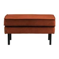 WOOOD Hocker 'Rodeo' Velvet, kleur Roestbruin - thumbnail