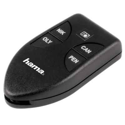 Hama Infrarood afstandsbediening (voor Canon/Nikon/Olympus/Pentax DSLR- en compacte camera's met IR-ontvanger, zelfontspanner draadloos) zwart