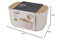 Joseph Joseph Bread Bin broodtrommel Rechthoekig Wit Bamboo, Kunststof - thumbnail