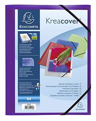 Elastomap exacompta kreacover a4 3 klep pp assorti | 5 stuks