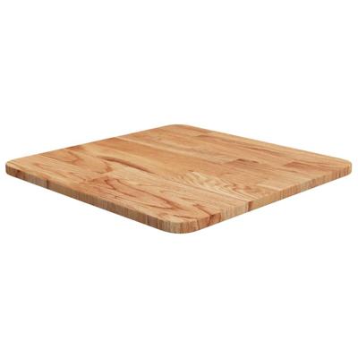 Tafelblad vierkant 40x40x1,5cm massief eiken lichtbruin