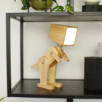 Houten dino tafellamp - thumbnail