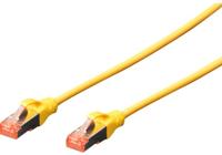 Digitus DK-1644-005-Y-10 RJ45 Netwerkkabel, patchkabel CAT 6 S/FTP 0.50 m Geel Folie afscherming, Afscherming totaal, Afgeschermd, Halogeenvrij, Simplex, - thumbnail