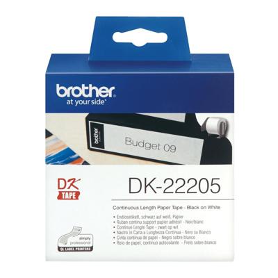 Brother doorlopende labelrol voor QL, ft 62 mm x 30,48 m, papier