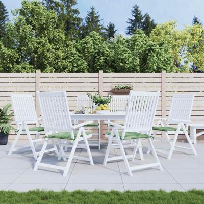 VidaXL Stoelkussens 6 st bladpatroon 50x50x4 cm stof