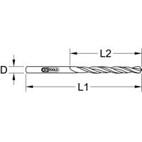 KS Tools 3301062 HSS-R Metaal-spiraalboorset 6.2 mm 10 stuk(s) - thumbnail
