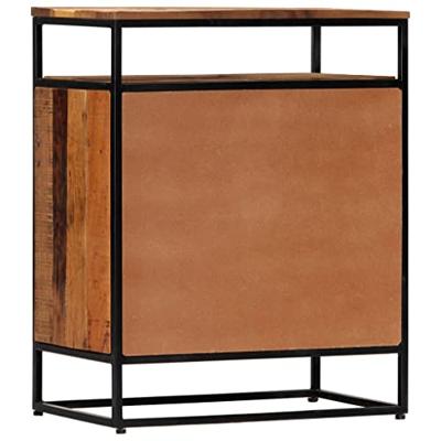 VidaXL Bijzetkast 60x35x76 cm massief gerecycled hout en staal