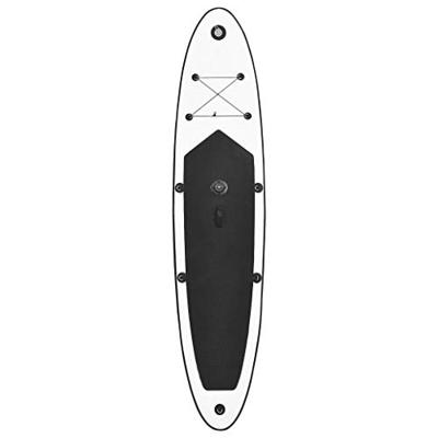 Stand Up Paddleboard opblaasbaar met zeilset zwart en wit - thumbnail
