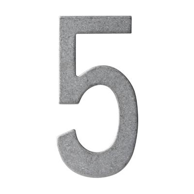 Intersteel Huisnummer 5Numbra 15cm RVS getrommeld - 0034.402045