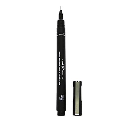 Uni Pin fineliner, ronde punt, 0,2 mm, zwart