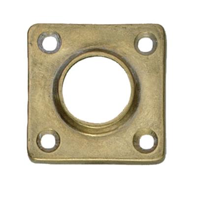 Rozetten vierkant 38x38x5mm messing getrommeld