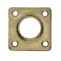 Rozetten vierkant 38x38x5mm messing getrommeld - thumbnail