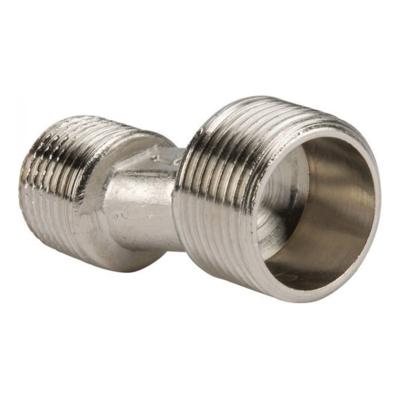 Riko S-koppeling 1/2" x 3/4" messing vernikkeld