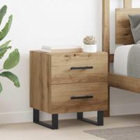 Bedside kasten 2 pcs artisanaal eikenkleurig 40 x 35 x 47,5 cm - thumbnail