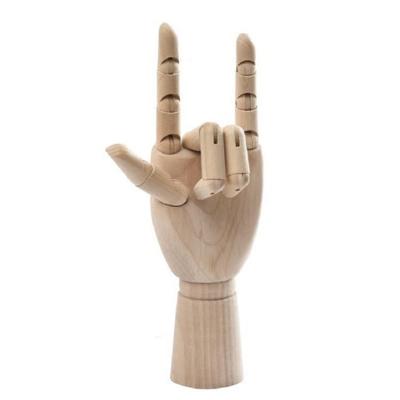 Houten pop hand gezamenlijke roerende hand model houten hand kunst schets tool grootte: 7 inch (rechterhand)