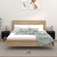 Nachtkastjes 2 st 40x35x50 cm zwart - thumbnail