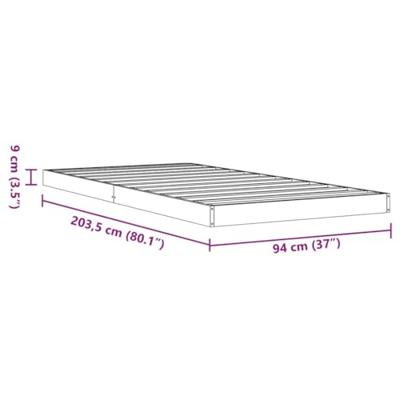 Bedframe massief grenenhout wasbruin 90x200 cm Bedframe massief grenenhout wasbruin 90x200 cm