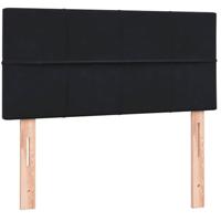 Boxspring met matras fluweel zwart 90x220 cm - thumbnail