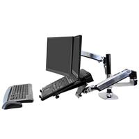 Ergotron LX Dual Arm Stacking Desk Mount Monitor-tafelbeugel 2-voudig 38,1 cm (15) - 61 cm (24) Aluminium In hoogte verstelbaar, Kantelbaar, Zwenkbaar, - thumbnail