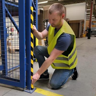 Beschermingsprofiel durable c35 hoek 1m geel zwart | 5 stuks