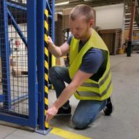 Beschermingsprofiel durable c35 hoek 1m geel zwart | 5 stuks - thumbnail