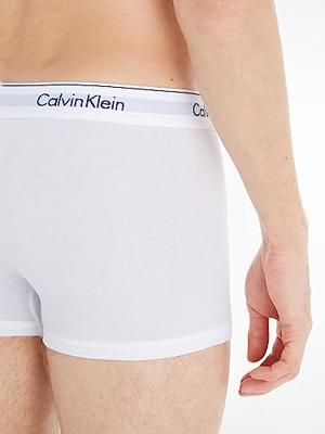 Calvin Klein 3-Pack Trunks heren - Boxershorts met korte pijpjes - Katoenen boxers voor mannen - S - Wit - Onderbroek heren heren heren - Ondergoed