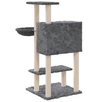 Kattenmeubel met sisal krabpalen 108,5 cm donkergrijs - thumbnail