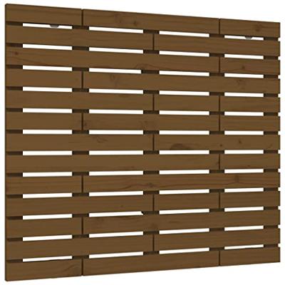 Hoofdbord wandmontage 96x3x91,5 cm grenenhout honingbruin