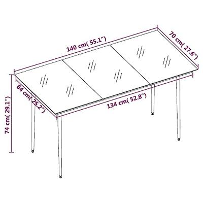 7-delige Tuinset PVC-rattan zwart