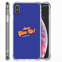 Apple iPhone X | Xs Telefoonhoesje met tekst Never Give Up - thumbnail