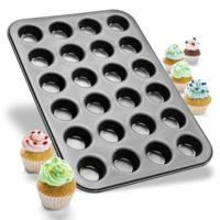 Zenker mini muffinbakvorm 24 stuks black metallic - thumbnail