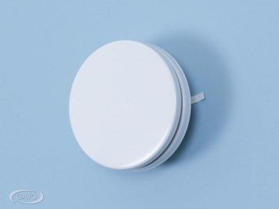 Toevoerventiel rond staal RAL 9010 buis 80 mm