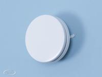 Toevoerventiel rond staal RAL 9010 buis 80 mm - thumbnail