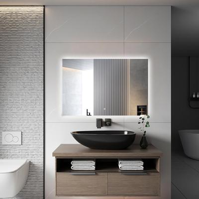 Badkamerspiegel met LED Verlichting en Verwarming 60x100cm - Afimera Prisma - Randloos - Wandspiegel Rechthoek - Touch Bediening - Dimbaar - Aanpasbare Lichtkleur