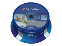 Verbatim 43811 Blu-ray BD-R SL disc 25 GB 25 stuk(s) Spindel Bedrukbaar, Antikras-coating - thumbnail