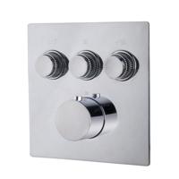 Wiesbaden Caral Klik Pro inbouw thermostatisch douche/badkraan 3 functies met inbouwdeel Chroom SW717352 / SW717361 - thumbnail